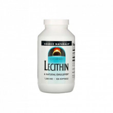 Аминокислота Source Naturals Лецитин 1200мг, 100 желатиновых капсул (SN0616) (307438)
