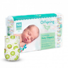 Подгузники Offspring Hairykiwi, розмір NB, до 4 кг 56 шт (DP-OI-FAT-NB56P-HKW) (315938)