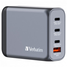 Зарядное устройство Verbatim GaN 100 W 4 ports (2xUSB-C-100 W,USB-C 65 W /USB-A -3.0) (32202) (321938)