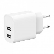 Зарядное устройство Gembird 2 USB-A 5V/2.4A (12W) white (TA-UC-2A12-01) (230048)
