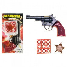 Игрушечный револьвер "Magnum" c пистонами 280GG с значком блистер