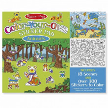 Набор для творчества Melissa&Doug Альбом с раскрасками и наклейками Животные (MD9468) (270248)