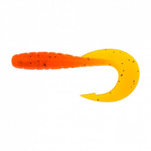 Силикон рыболовный FishUP Mighty Grub 3.5" 049 - Pumpkin Orange/Black (7 шт/уп) (1864.04.26) (282248)