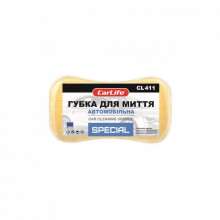 Губка для мытья CarLife SPESIAL с большими порами 220x120x60mm, желтая (CL-411) (246548)