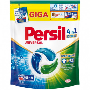 Капсулы для стирки Persil 4in1 Discs Universal Deep Clean 68 шт. (9000101826715) (255648)