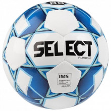 Мяч футбольный Select Fusion IMS біло-блакитний Уні 3 (5703543226412) (280058)