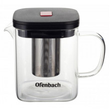 Чайник скляний заварювальний Ofenbach 600мл зі знімним ситечком (0612s) (179258)