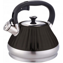 Чайник Kamille Whistling Kettle Marshmallow 3л з нержавіючої сталі зі свистком, чорний (245458)