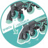 Роликовые коньки Globber 2в1 м'ятно-зелені р.30-33, до 60кг, 5+ (783-206) (273458)