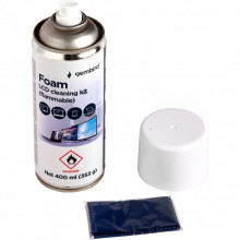 Спрей для очистки Gembird Foam, LCD cleaning kit, 400ml, steel (CK-LCD-08) (317758)