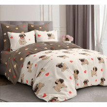 Постельное белье MirSon Бязь 17-0566 Pug-dog (2200004268781) (327758)
