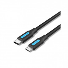 Дата кабель USB-C to Micro 5P 1.0m 2A black Vention (COVBF) (344268)