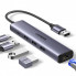 Концентратор Ugreen USB 3.0 to 3хUSB 3.0/Type-C+RJ45(1000M) Ethernet 5in1 CM475 (60554) (250368)