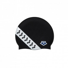Шапка для плавания Arena Icons Team Stripe Cap 001463-111 чорний, білий Уні OSFM (3468336779156) (286368)