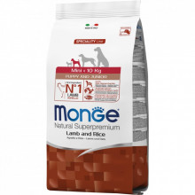 Сухой корм для собак Monge Dog Mini Puppy&Junior со вкусом ягненка 800 г (8009470011518) (322868)