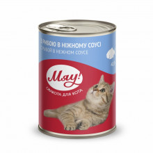 Консервы для кошек Мяу! в нежном соусе со вкусом рыбы 415 г (4820083902642) (200178)