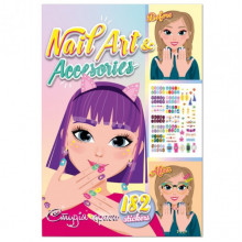 Детская книжка с наклейками студия красоты "Nail art accesories" РМ-76-04