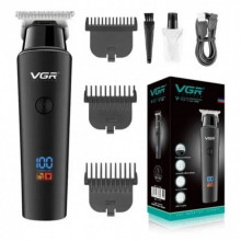 Триммер для волос VGR V-937, с usb-кабелем для зарядки, светодиодным дисплеем, 3 насадками (256178)