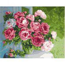 Картина по номерам "Домашние пионы" Brushme BS51651 40х50 см