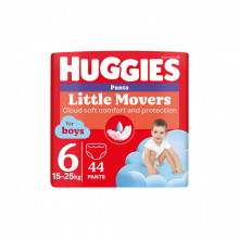 Подгузники Huggies Little Movers/Pants 6 Mega 15-25 кг для мальчиков 44 шт (5029053547657) (152878)