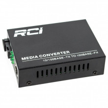 Медиаконвертер RCI 100M, 20km, SC, RJ45, Tx 1310nm, standart size metal case (RCI902W-FE-20-T) (198978)