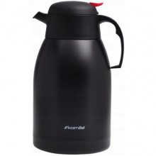 Термос-глечик Kamille "Конференція" 2000мл, з вакуумною сталевою колбою, чорний (245298)