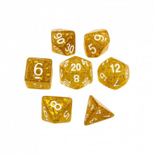 Набор кубиков для настольных игр Games 7 Days Glitter 7 Dice Set - Gold (g7dglit02) (269298)