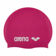 Шапка для плавания Arena Classic Silicone 91662-091 фуксія, білий Уні OSFM (3468333887458) (286298)