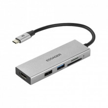 Концентратор Essager USB-C 5-in-1 HDMI 1.4 + USB 3.0 + USB 2.0 + SD/TF (EHBC05-FH0G-P) (321398)