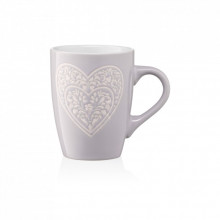 Чашка Ardesto Heart 330 мл Grey (AR3467GR) (290498)