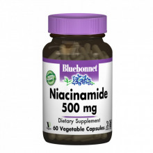 Витамин Bluebonnet Nutrition Ниацинамид (B3) 500мг, 60 гелевых капсул (BLB0466) (302498)