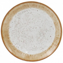 Тарелка Ardesto Siena, 27см, порцеляна, біло-жовтий (AR2927SBG) (294598)
