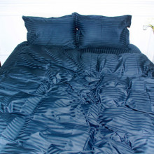 Пододеяльник MirSon Satin Stripe 30-0021 Dark Blue 220х240 см (2200005255933) (330598)