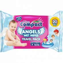 Детские влажные салфетки Ultra Compact Angels Baby 20 шт (8697420533328) (201698)