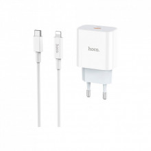 Зарядное устройство HOCO C76A Plus Speed Source USB-C PD20W + cable USB-C to Lightning White (6931474746924) (256798)