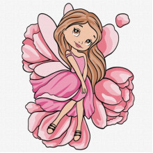 Картина по номерам "Застенчивая волшебница" KHO6151 25х25см