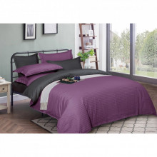 Пододеяльник MirSon Satin Stripe 30-0009 + 30-0012 Violetta 143х210 см (2200005258217) (329209)