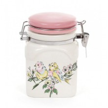 Банка керамічна "Весняна тріль" 350мл з металевою защіпкою (кліпсою) (176709)