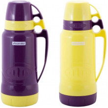 Термос Kamille Glass Violet 1800мл дзеркальна колба і 2 чашки (240709)