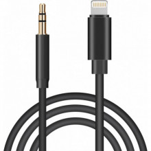 Переходник Lightning to Jack 3.5 мм black 1.0m XoKo (AUX-001-BK) (175019)