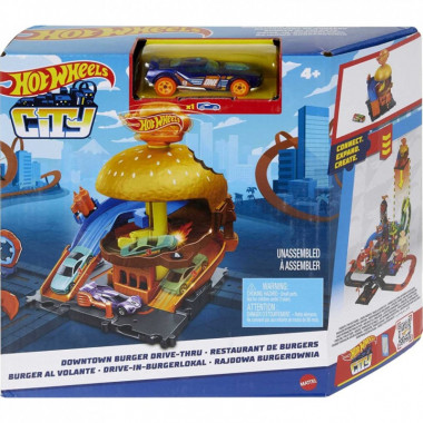 Автотрек Hot Wheels City Бургерная в центре города (HDR26) (238019)
