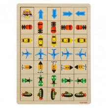 Деревянная настольная игра "Укажите направление - 1" Ubumblebees (ПСФ006) PSF006 пазл-сортер