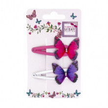 Зажим детский для волос "Бабочка" T18537, 2 штуки