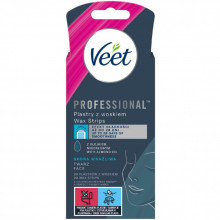Восковые полоски Veet Professional для чувствительной кожи лица с Маслом миндаля 20 шт. (5900627074253) (209029)