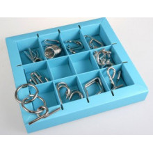 Набор головоломок 10 Metall Puzzles blue Eureka 3D Puzzle 473356, 10 головоломок