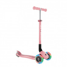 Самокат Globber Primo Foldable Lights колеса с подсветкой до 50 кг 3+ Пастельно-розовый (432-211-3) (345029)