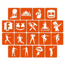 Набор трафаретов для био-тату «Fortnite» Fortnite_5x5_18_1