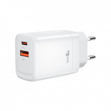 Зарядное устройство XO CE16 67.5W USB-C PD45W + USB-A QC 22.5W White (CE16_White) (322329)