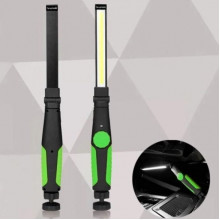 Фонарь аккумуляторный WORKLIGHT-W55-COB поворот 180º с магнитом фонарик Зелёный (340429)
