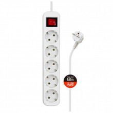 Сетевой фильтр питания ColorWay CW-PSEA55W, 5 розеток/ 5M white (CW-PSEA55W) (154529) Сетевой фильтр питания ColorWay CW-PSEA55W, 5 розеток/ 5M white (CW-PSEA55W) (154529)